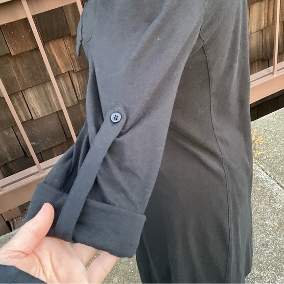 Arentura Organic Black Midi Shirt Dress, cotton Medium - Picture 6 of 11